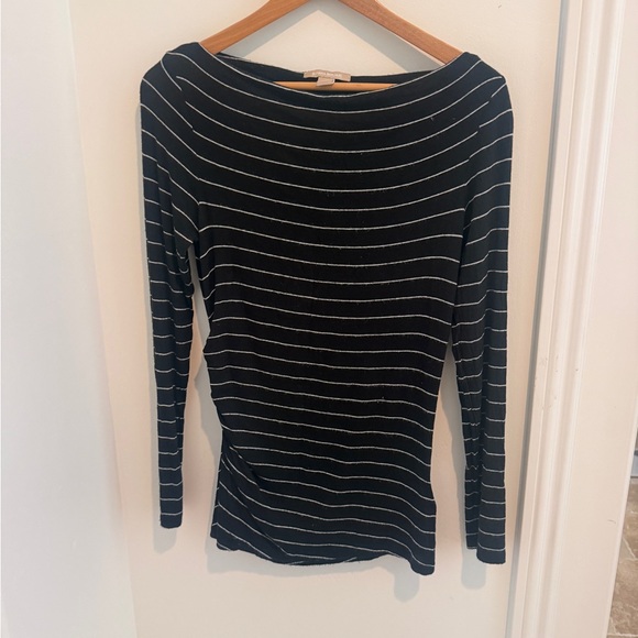 Banana Republic Tops - Banana Republic Black and Blue Fitted Ribbed Blouse